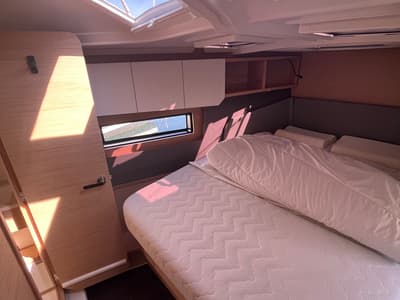 Cabin on Poup, a Dufour 41 sailboat at Marseille, France
