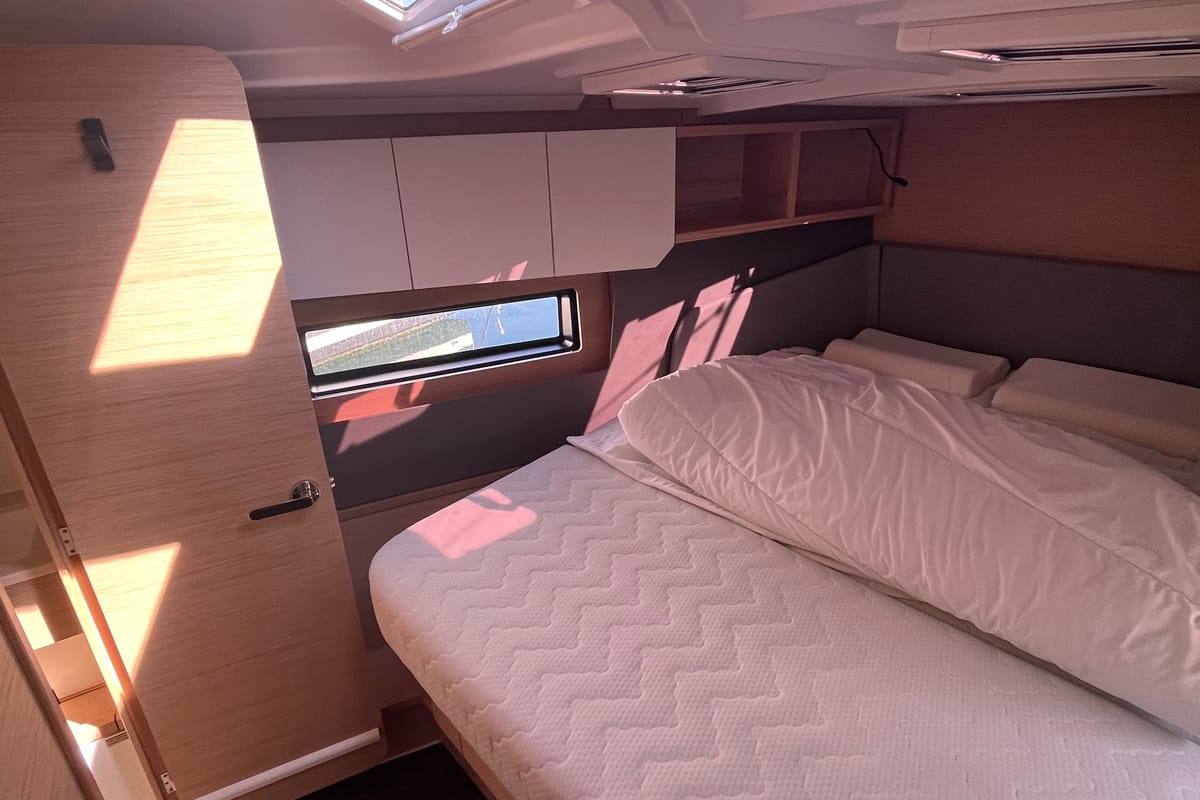 Cabin on Poup, a Dufour 41 sailboat at Marseille, France
