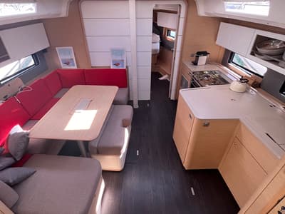 Salon of Poup, a Dufour 41 sailboat at Marseille, France
