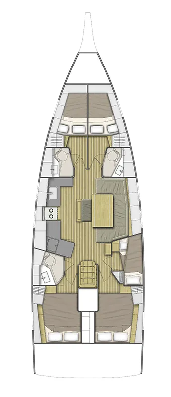 Eros, a Beneteau Oceanis 46.1 sailboat at Municipal Unit of Lefkada, Greece