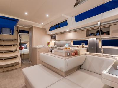 Galley of Sunsail 52.4 Classic, a Beneteau Oceanis 51.1 sailboat at Cannigione, Italy