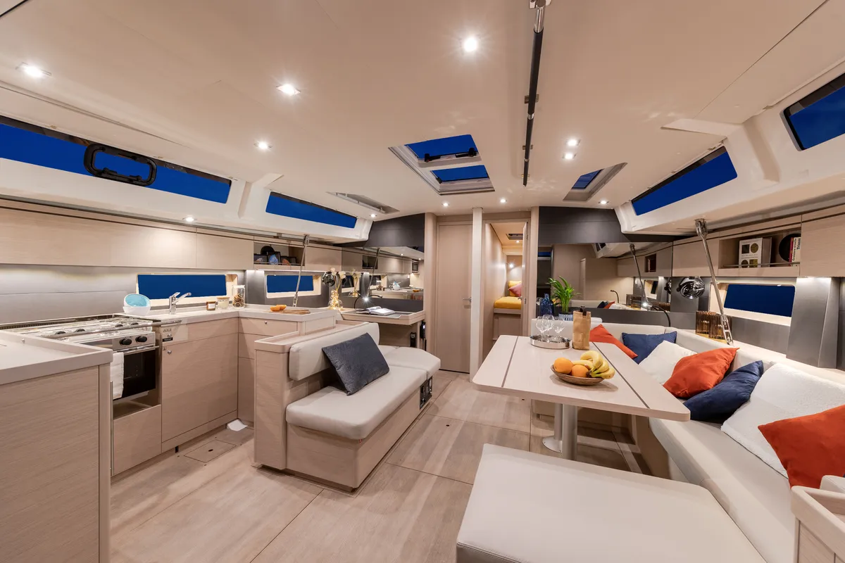 Galley of Sunsail 52.4 Classic, a Beneteau Oceanis 51.1 sailboat at Cannigione, Italy
