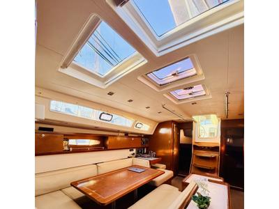 Salon of ZOI, a Beneteau Oceanis 50 Family sailboat at Municipal Unit of Lefkada, Greece