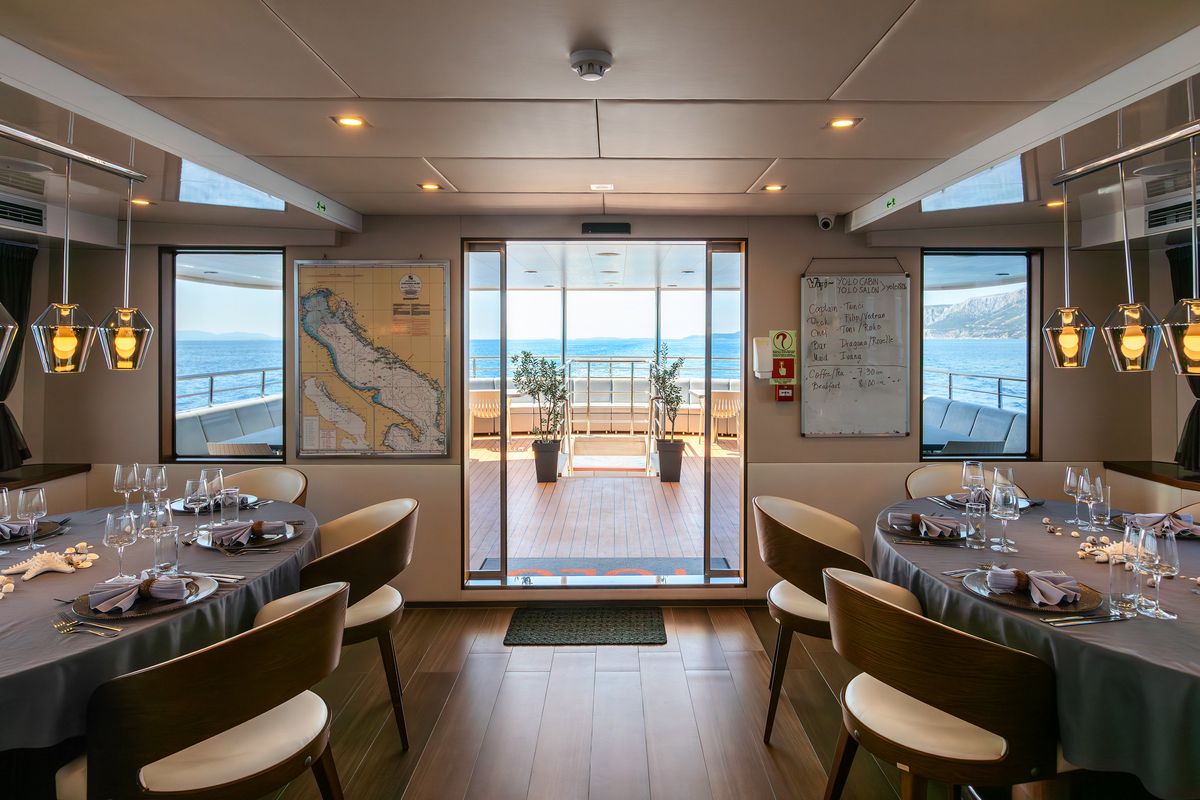 Salon of Yolo, a Gulet Motoryacht yacht at Split, Croatia