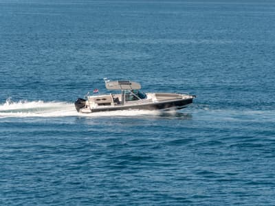 Axopar, a Axopar 28 T-Top motorboat at Grad Trogir, Croatia