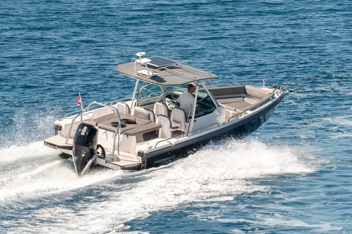 Axopar, a Axopar 28 T-Top motorboat at Grad Trogir, Croatia