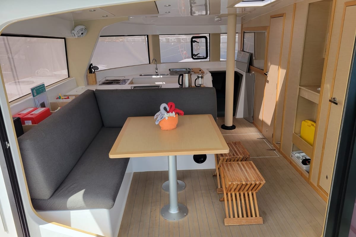 Salon of Ayline 2, a NEEL 47 sailboat at Alameda, United States