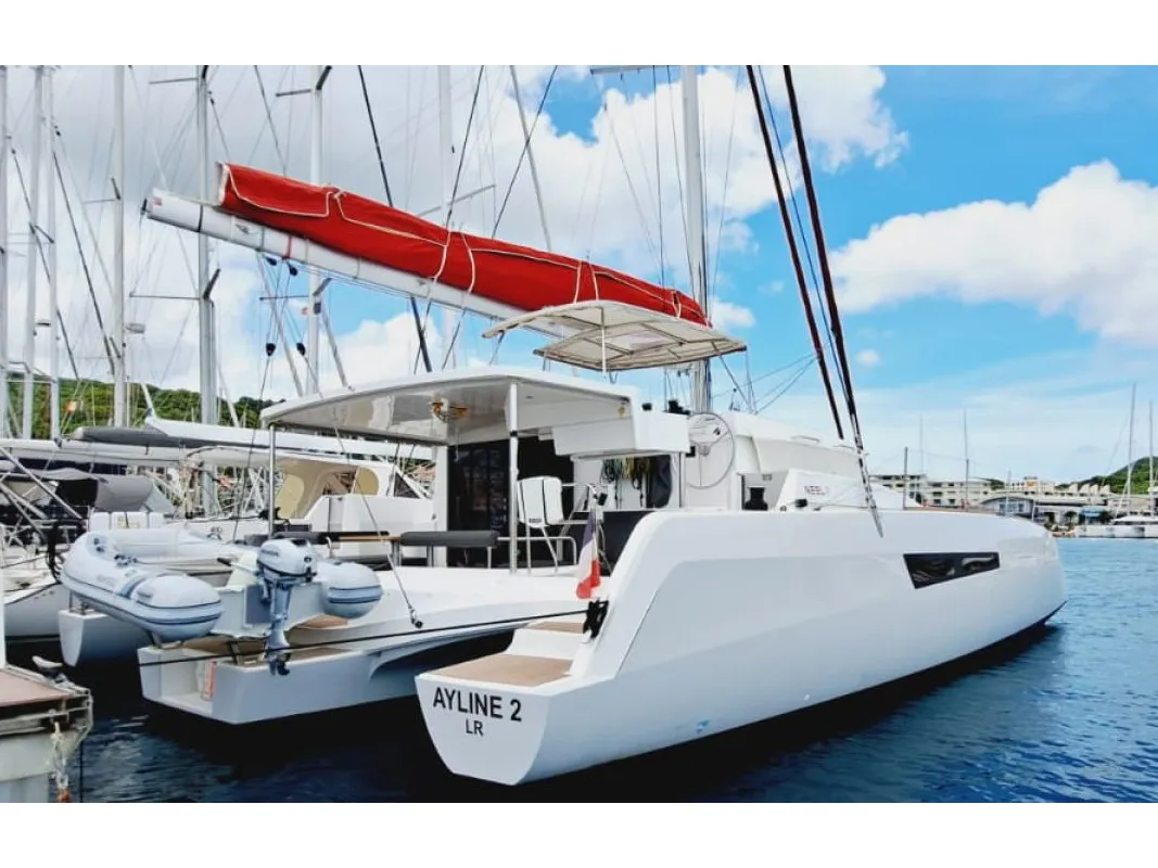 Exterior view of Ayline 2, a NEEL 47 sailboat at Alameda, United States