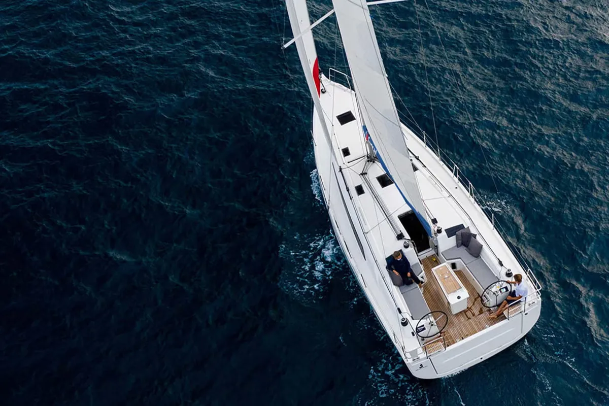 Exterior view of Sunsail 42 Premium, a Beneteau Oceanis 40.1 sailboat at Road Town, British Virgin Islands