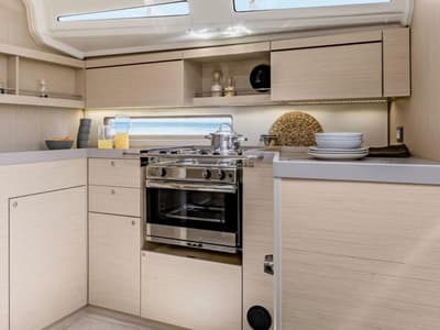 Galley of Sunsail 42 Premium, a Beneteau Oceanis 40.1 sailboat at Road Town, British Virgin Islands