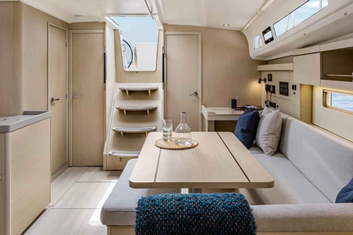 Salon of Sunsail 42 Premium, a Beneteau Oceanis 40.1 sailboat at Road Town, British Virgin Islands