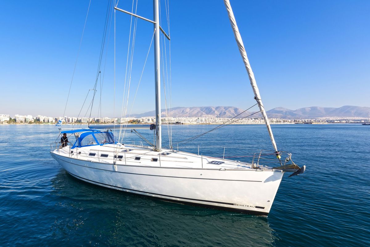 Exterior view of Fairy, a Beneteau Cyclades 50.5 sailboat at Athens, Greece