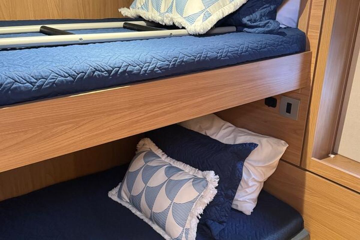 Cabin on Rosa Regale, a Bali 4.6 - 4 cab. OW catamaran at Central Abaco, Bahamas