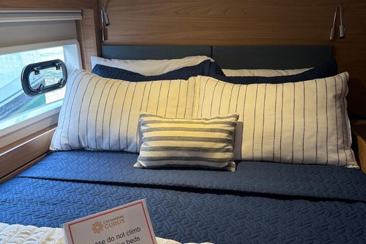 Cabin on Rosa Regale, a Bali 4.6 - 4 cab. OW catamaran at Central Abaco, Bahamas