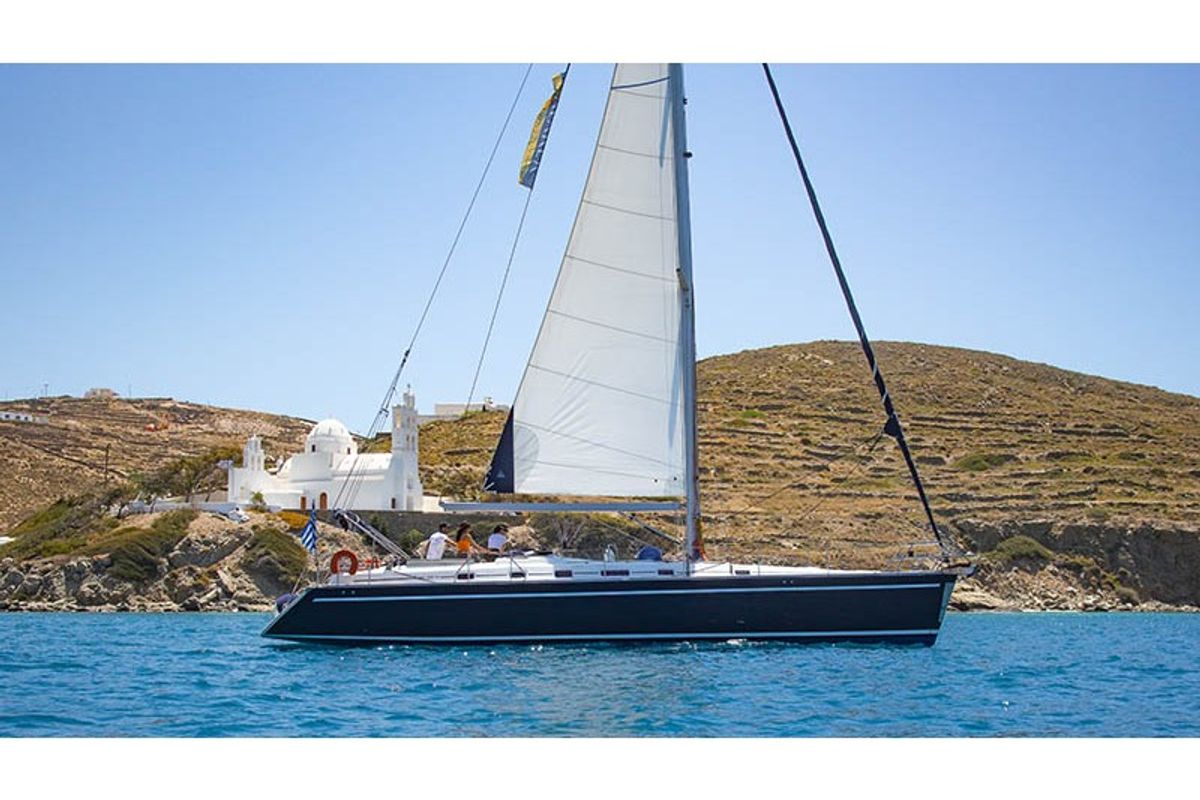 Exterior view of Christianna VII, a Ocean Star 51.1 sailboat at Mykonos, Greece