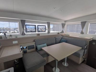 Salon of Last One, a Lagoon 40 catamaran at Pointe-à-Pitre, France