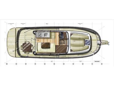 Floor plan of Menorquin 34 HT, a Sasga Yachts Menorquin 34 HT motorboat at Sitges, Spain