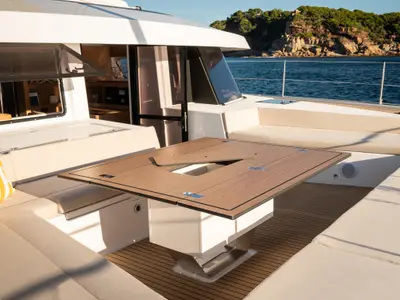 ACRATA, a Bali Bali 5.8 catamaran at Port d'Andratx, Spain