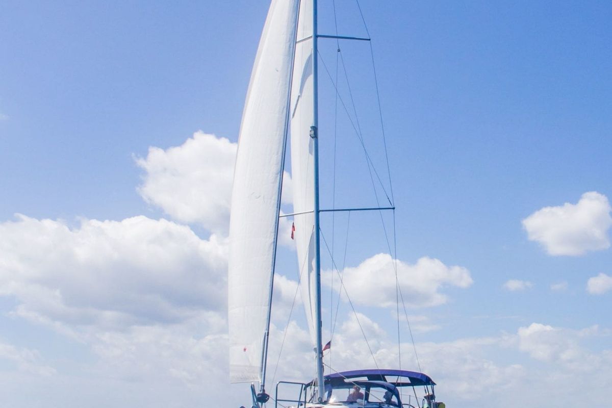 Exterior view of Maverick , a Bavaria 34 sailboat at Road Town, British Virgin Islands