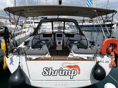 Cockpit of Shrimp, a Hanse Yachts Hanse 418 sailboat at Lavreotiki Municipal Unit, Greece
