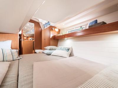 Cabin on Charlie, a Bavaria Cruiser 34 sailboat at Punat, Croatia