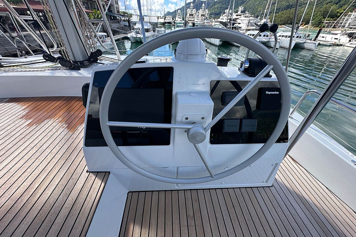 Esther, a Bali 4.8 catamaran at Seychelles, Eden Island Marina, Seychelles