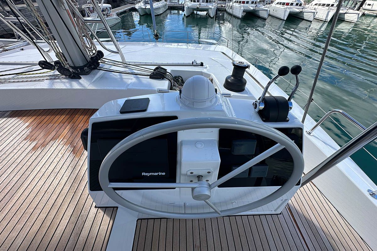 Esther, a Bali 4.8 catamaran at Seychelles, Eden Island Marina, Seychelles