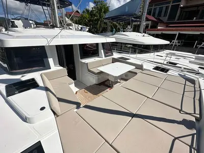 Esther, a Bali 4.8 catamaran at Seychelles, Eden Island Marina, Seychelles