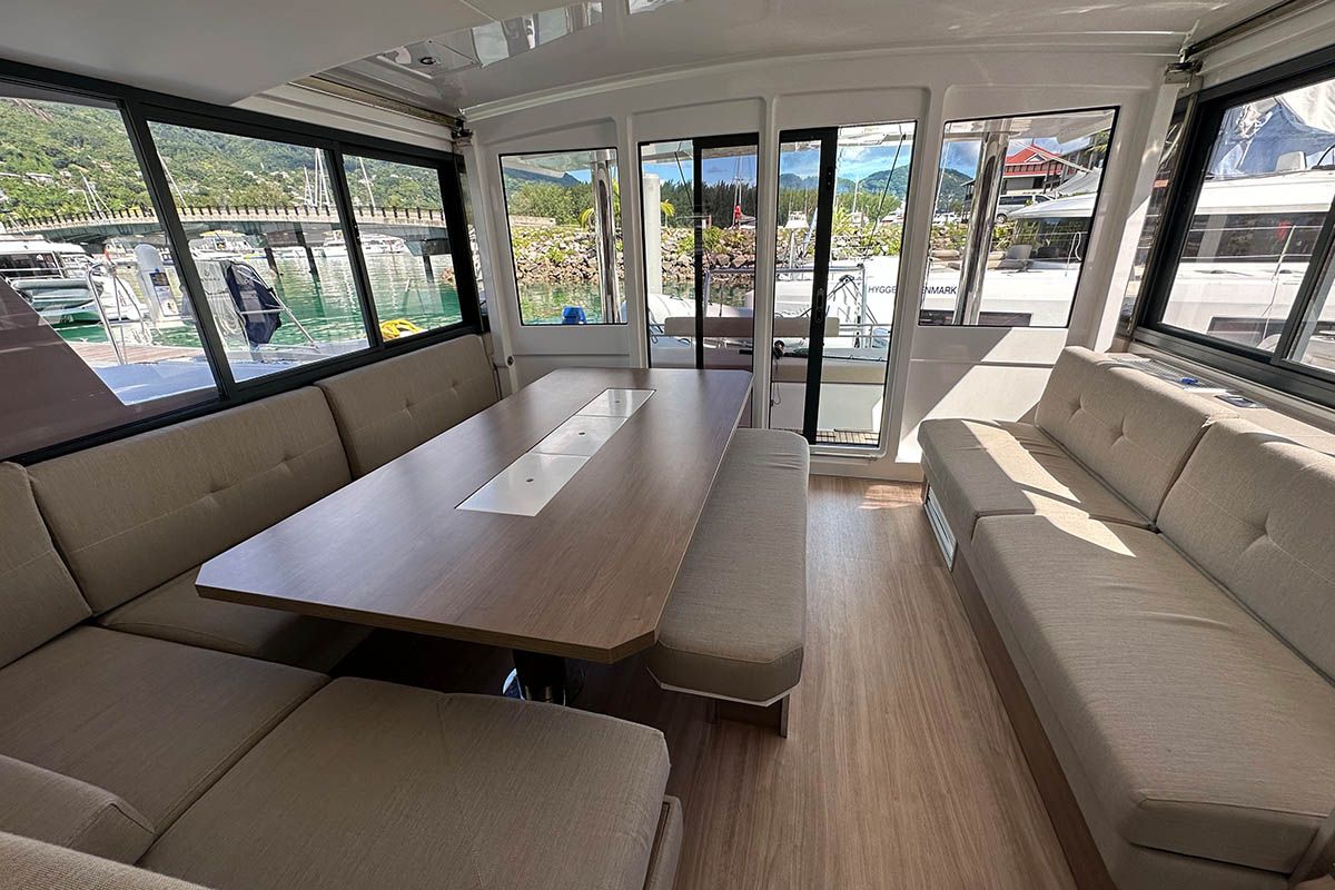 Esther, a Bali 4.8 catamaran at Seychelles, Eden Island Marina, Seychelles