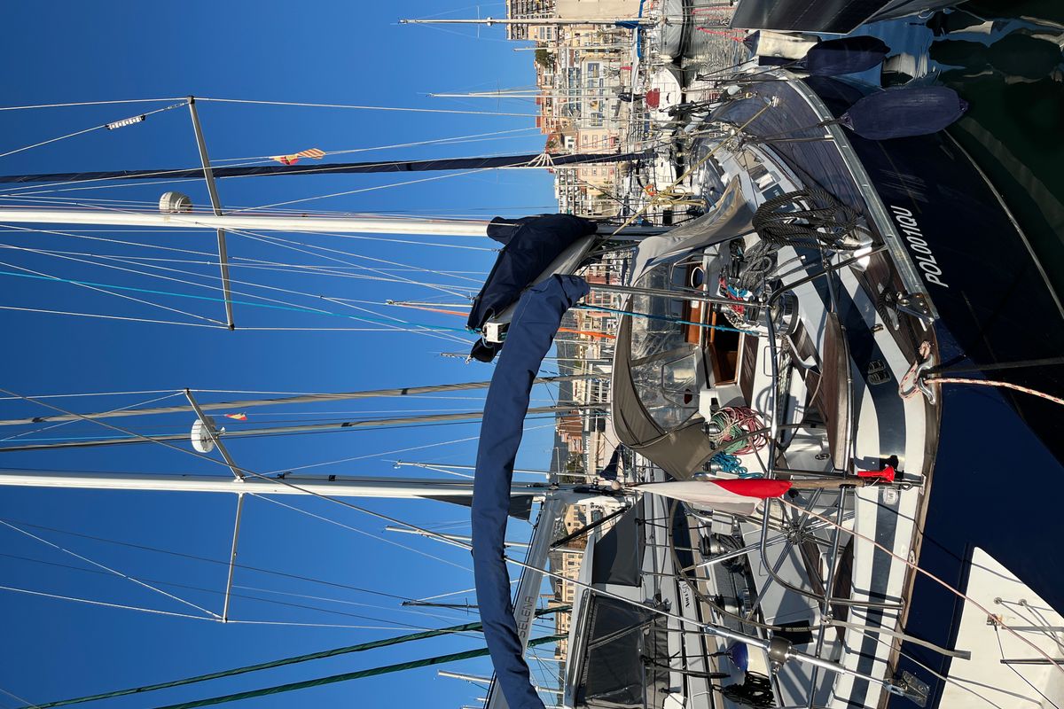 Exterior view of Classic, a Grand Soleil 45 sailboat at Palamós, Spain