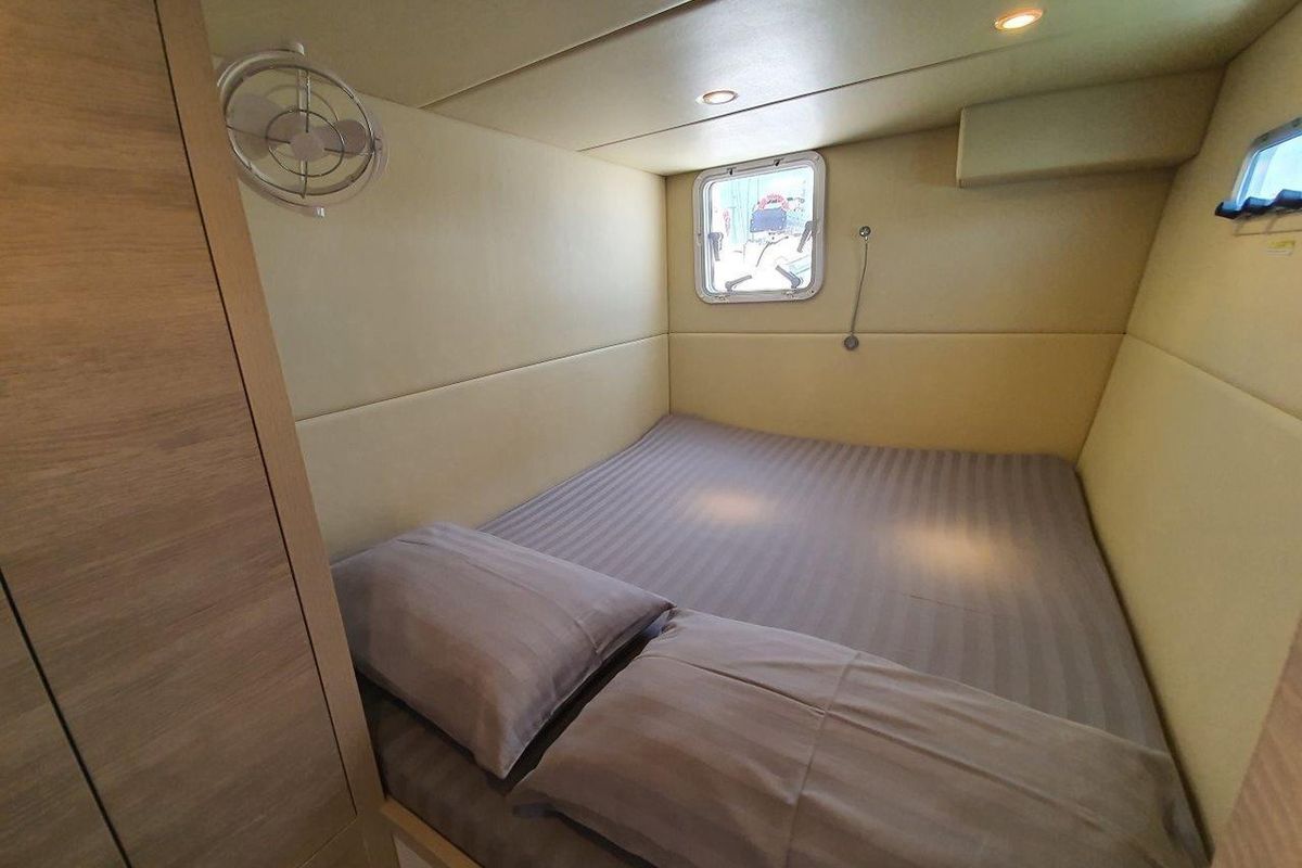 Cabin on Melinda Jane, a Island Spirit Yachts Island Spirit 410 catamaran at Mai Khao, Thailand