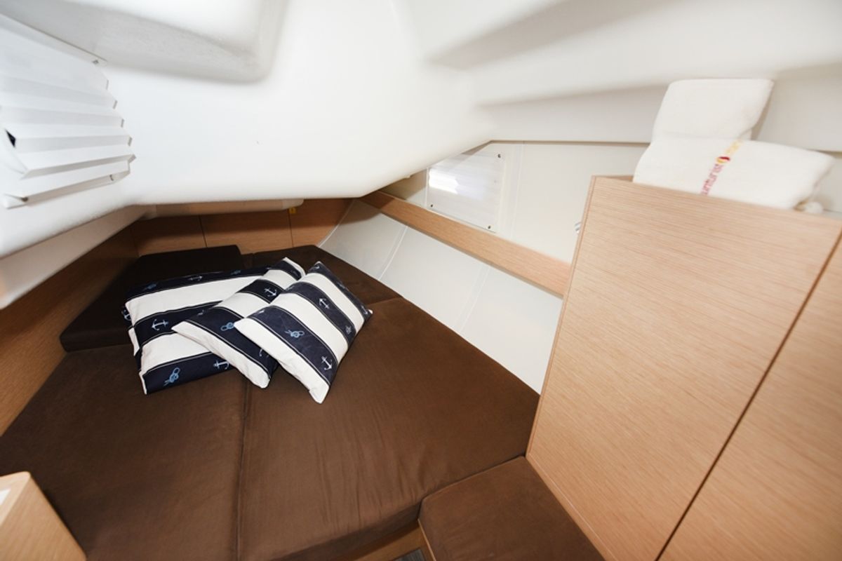 Cabin on Vili, a Elan Impression 40 sailboat at Zadar, Croatia