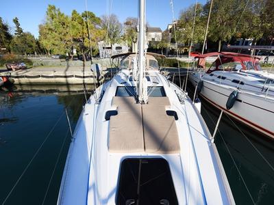 Deck of Vili, a Elan Impression 40 sailboat at Zadar, Croatia