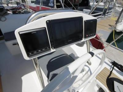 Cockpit of Petra 2, a Bavaria Cruiser 51 sailboat at Punat, Croatia