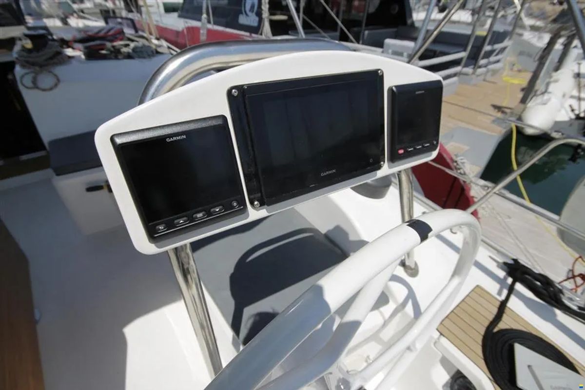 Cockpit of Petra 2, a Bavaria Cruiser 51 sailboat at Punat, Croatia