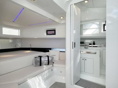 Galley of Zagreb, a De Antonio Yachts De Antonio D36 motorboat at Seget Donji, Croatia