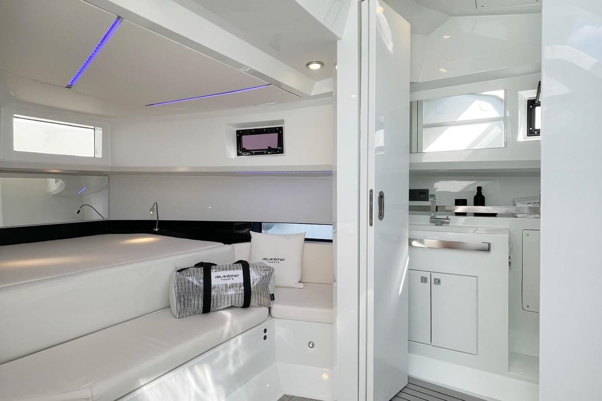 Galley of Zagreb, a De Antonio Yachts De Antonio D36 motorboat at Seget Donji, Croatia