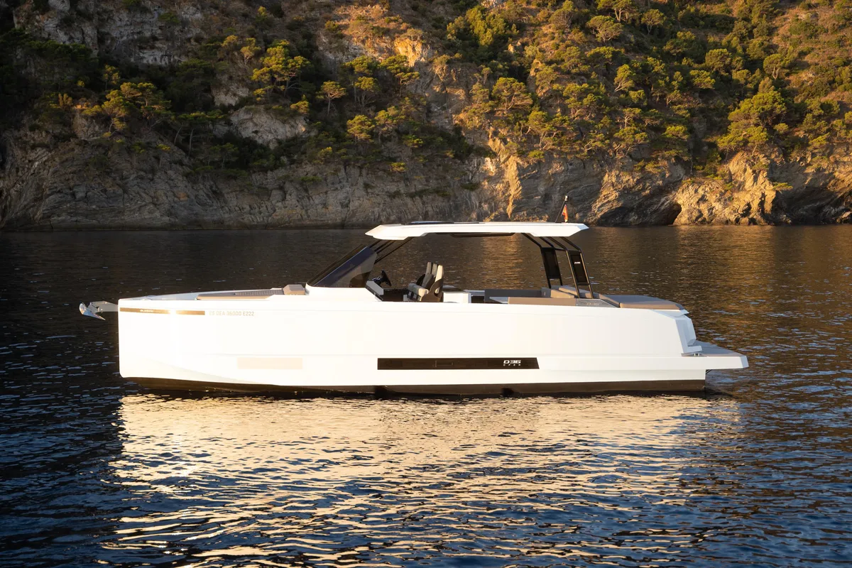 Exterior view of Zagreb, a De Antonio Yachts De Antonio D36 motorboat at Seget Donji, Croatia