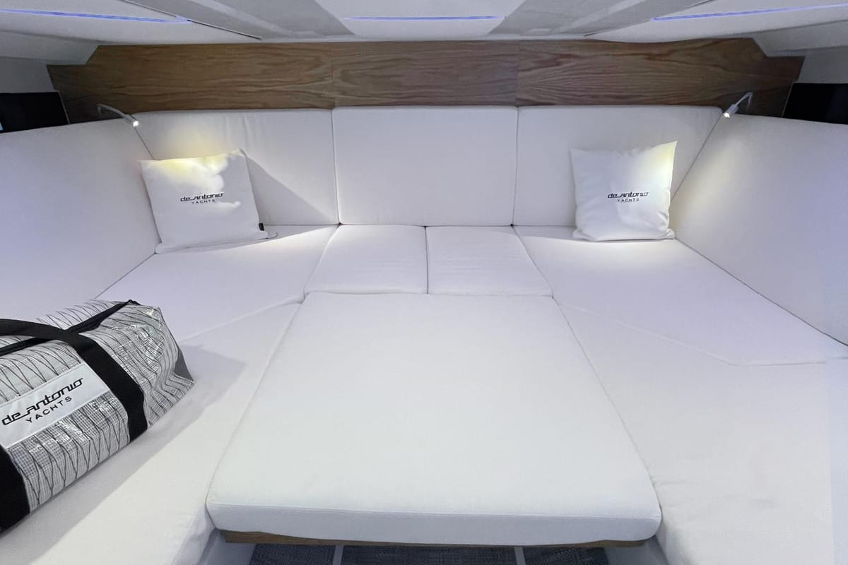 Salon of Zagreb, a De Antonio Yachts De Antonio D36 motorboat at Seget Donji, Croatia
