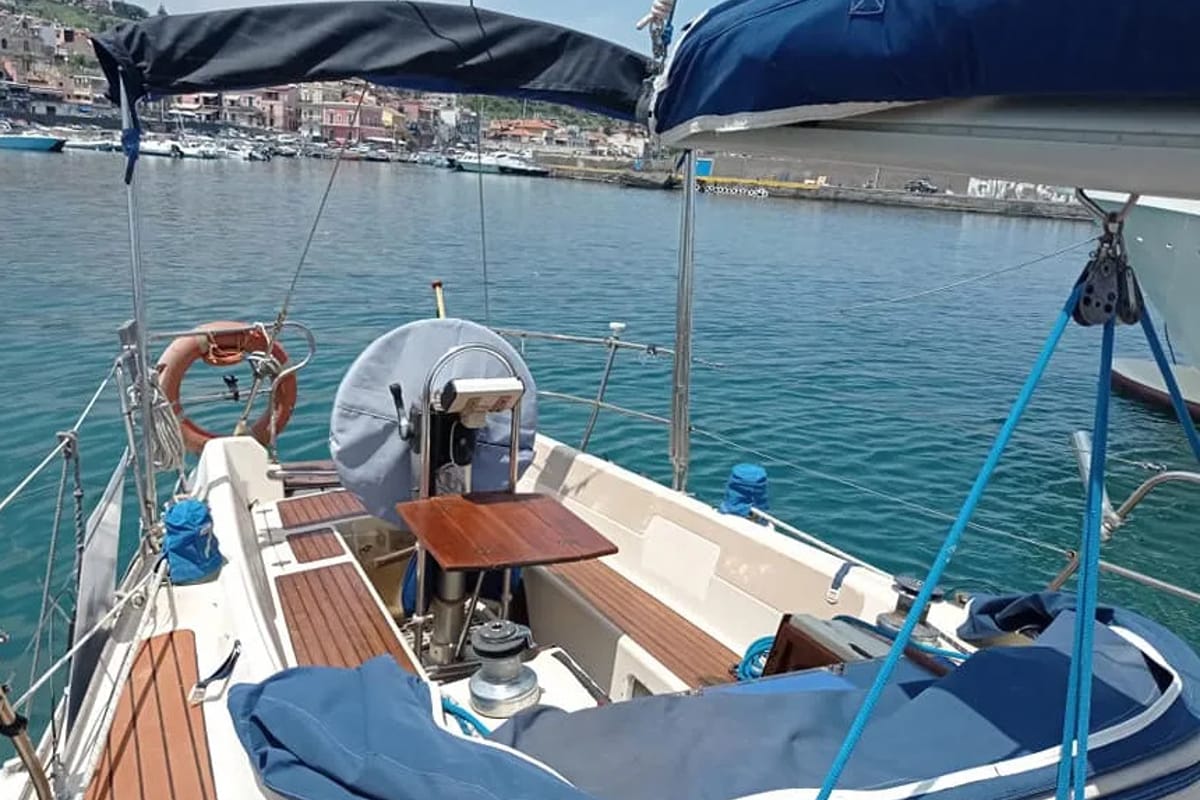 Seven, a Dehler 37 sailboat at Milazzo, Italy