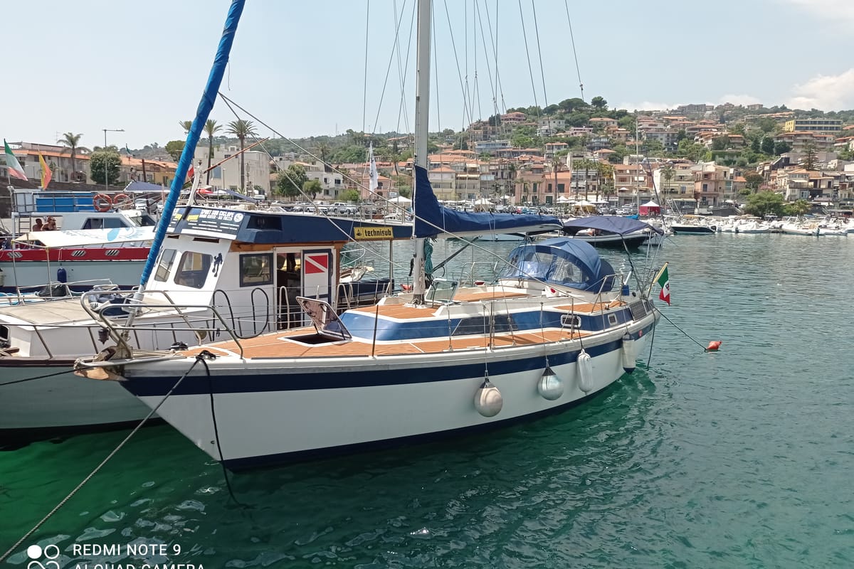 Seven, a Dehler 37 sailboat at Milazzo, Italy