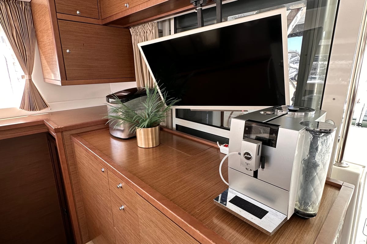 Galley of Fantasy, a Lagoon 450 Sport catamaran at Općina Rogoznica, Croatia