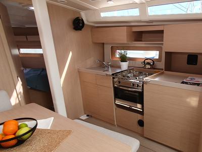 Galley of Breeze, a Beneteau Oceanis 37.1 sailboat at Split, Croatia