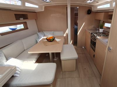 Salon of Breeze, a Beneteau Oceanis 37.1 sailboat at Split, Croatia