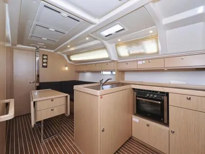 Galley of Sofija, a Bavaria Cruiser 37 sailboat at Grad Biograd na Moru, Croatia