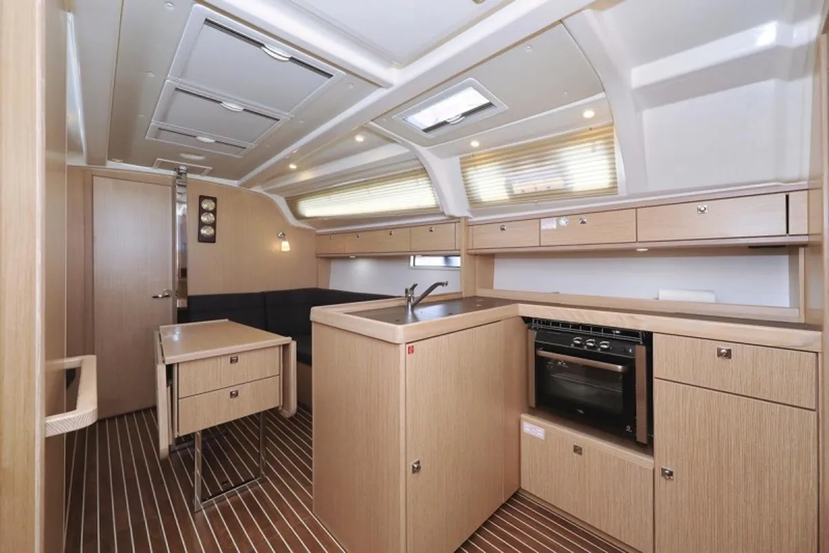 Galley of Sofija, a Bavaria Cruiser 37 sailboat at Grad Biograd na Moru, Croatia