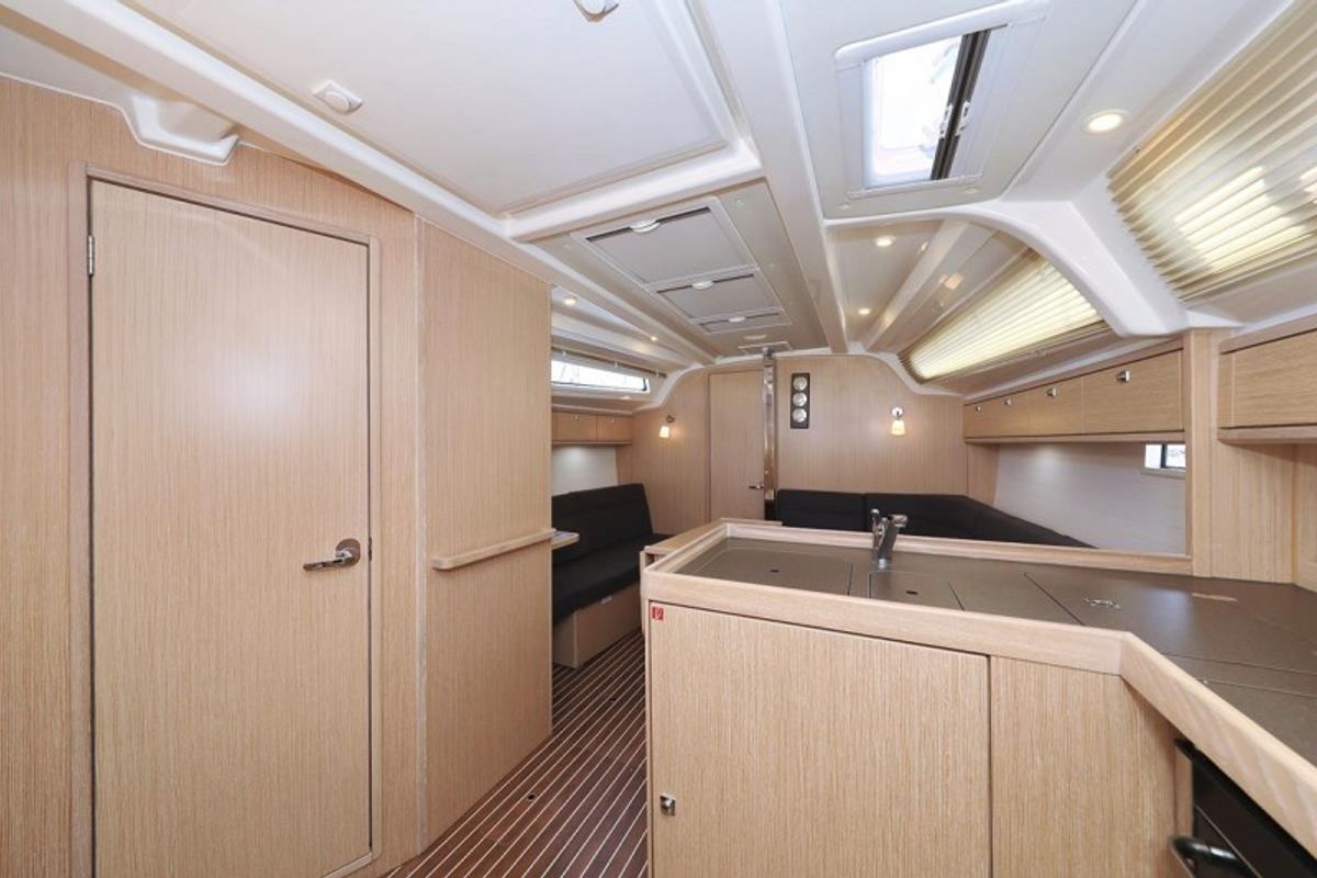 Salon of Sofija, a Bavaria Cruiser 37 sailboat at Grad Biograd na Moru, Croatia