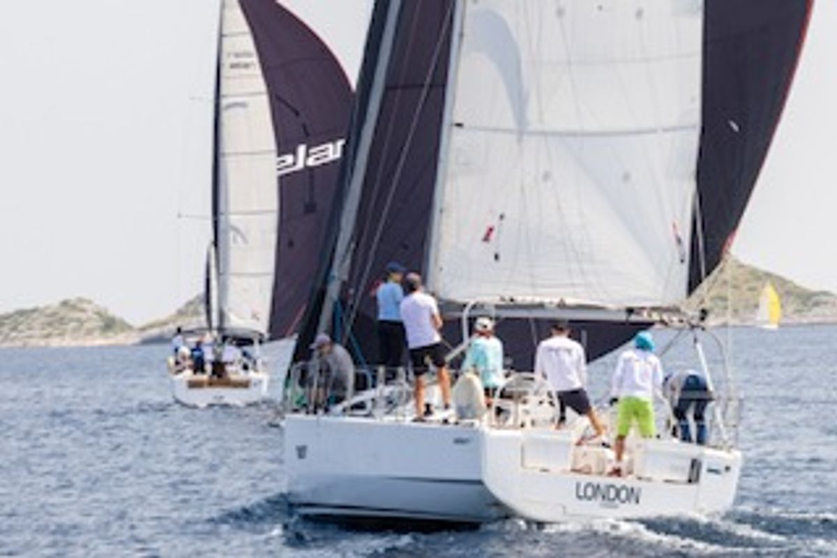 Exterior view of London, a Elan E4 sailboat at Betina, Croatia
