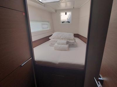 Deck of Manu, a Lagoon 40 catamaran at Seget Donji, Croatia