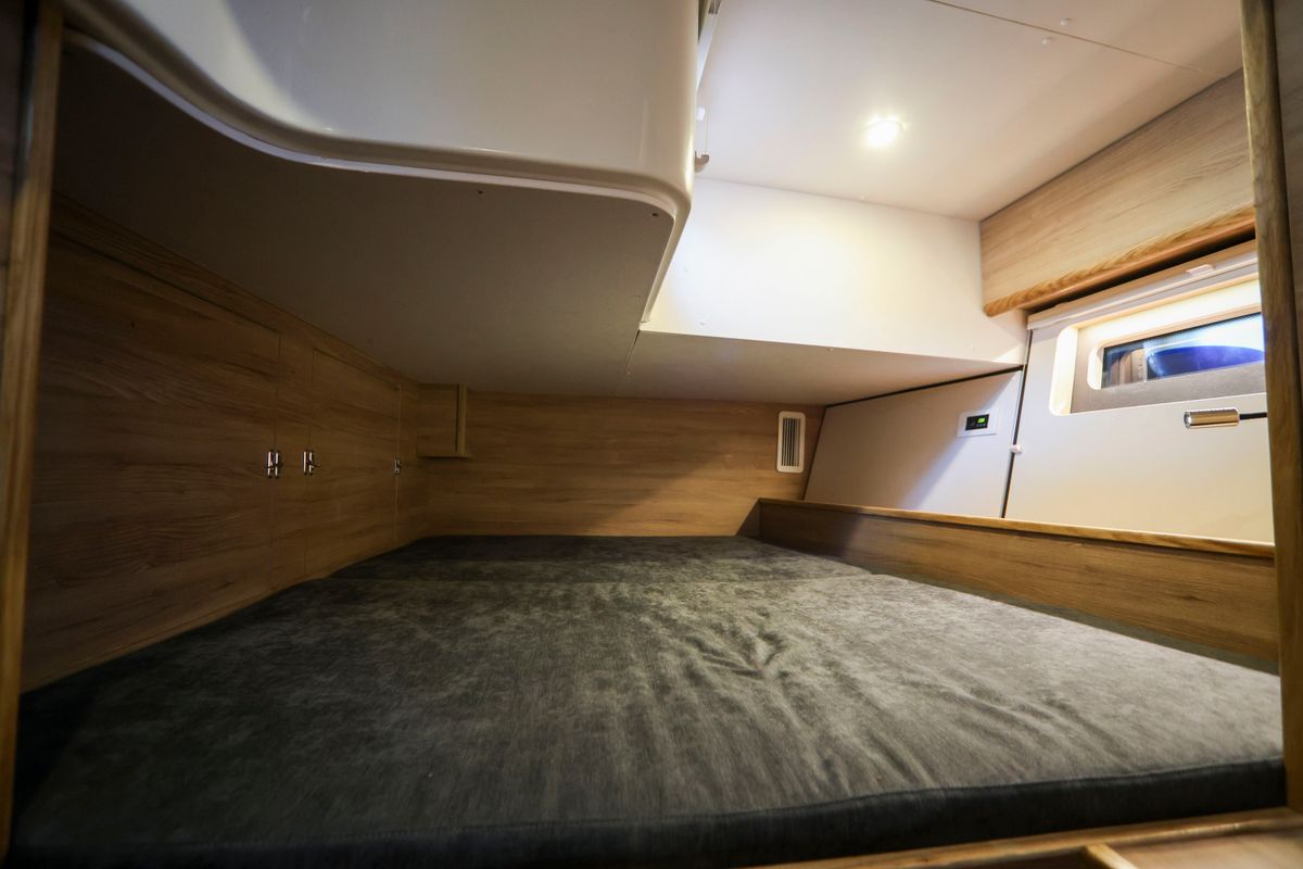 Cabin on Luna Blu, a D&D Kufner 50 sailboat at Salerno, Italy